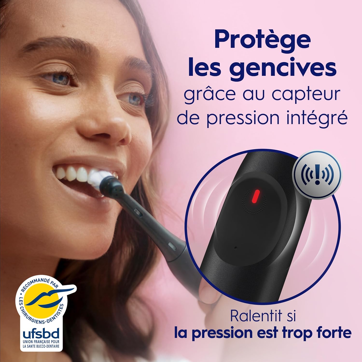 Detalle de Oral-B iO 2 Pack Duo : brosse à dents électrique silencieuse avec capteur de pression et 2 min de minuteur