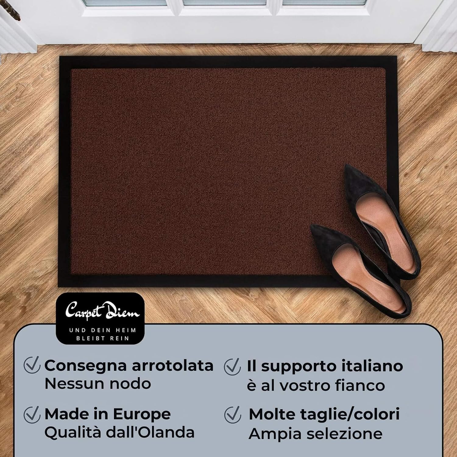 Detalle de Carpet Diem Zerbino 40 x 60 cm: tappeto ingresso antisporco con retro antiscivolo