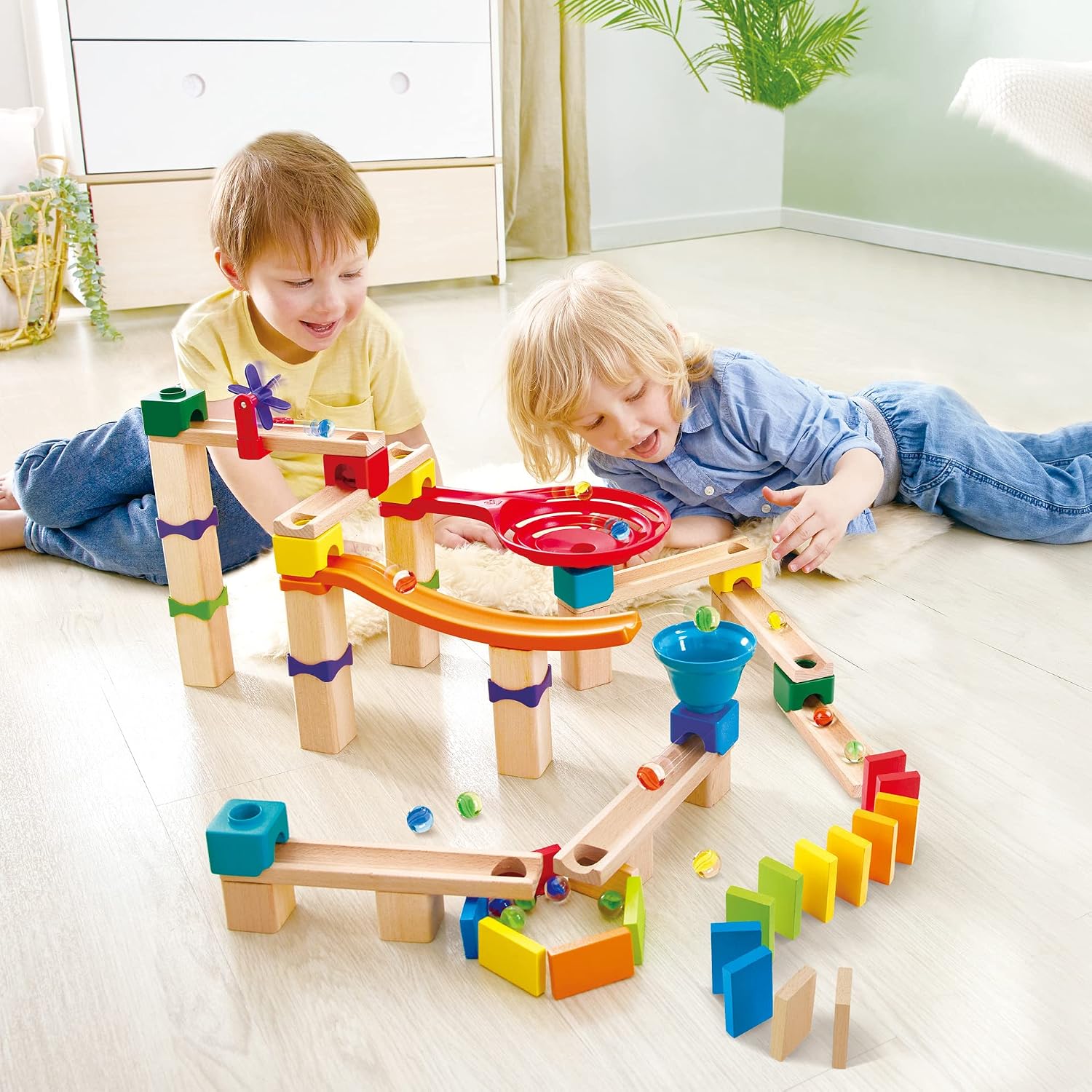 Detalle de Hape Piste de course Marble Run – Ensemble éducatif pour enfants dès 3 ans