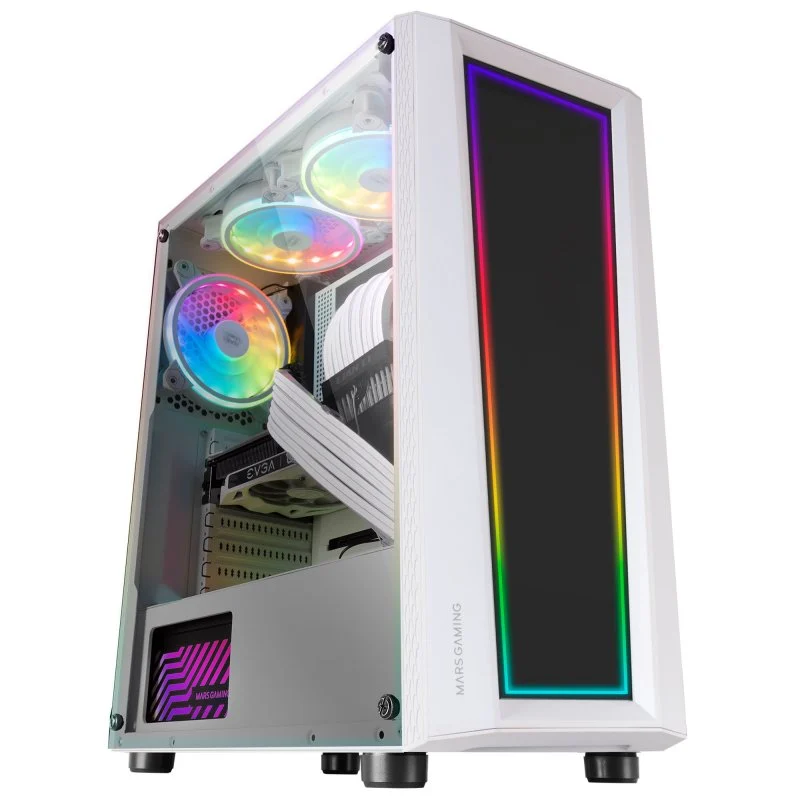 Thumbnail 2 de Mars Gaming MC-ART FRGB Cristal Templado USB 3.0 Blanca