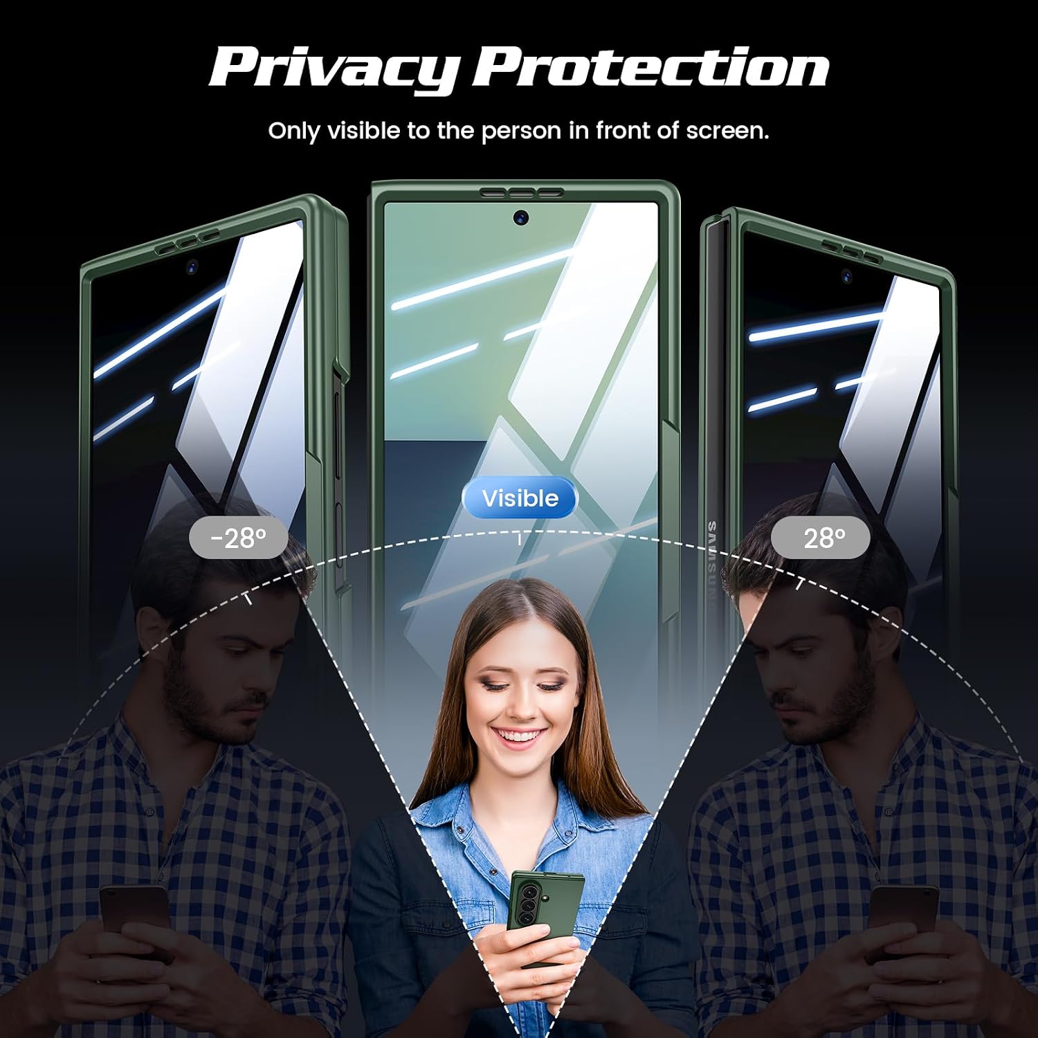 Thumbnail 4 de Doeshine Samsung Galaxy Z Fold 7 slim case with privacy screen protector