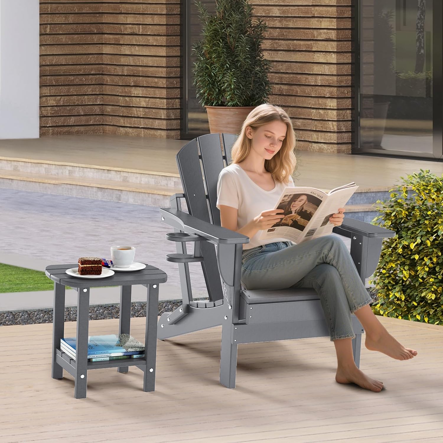 Detalle de NALONE Adirondack side table 16.5 inch