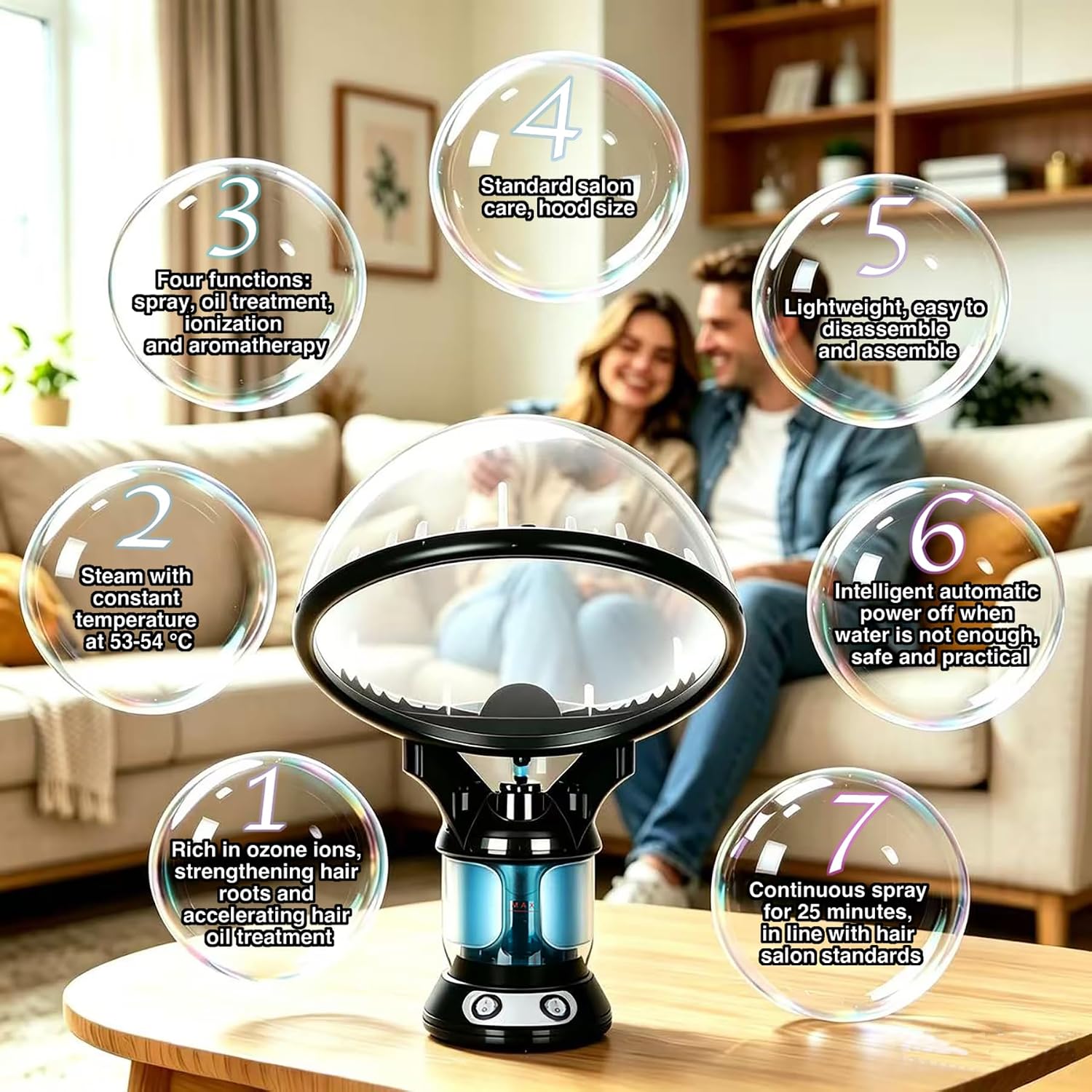 Thumbnail 4 de KINLITO 2-in-1 Hair and Face Steamer: All-in-One Deep Care for Hair and Skin