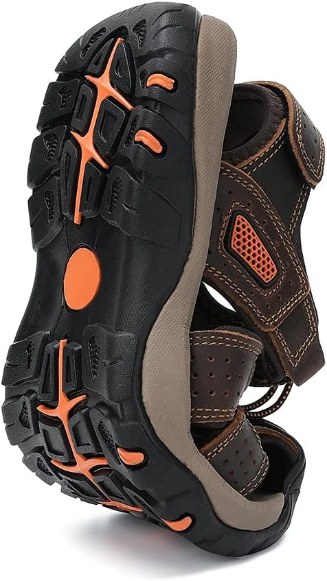 Detalle 2 de FLARUT Sandalen Herren Outdoorsandalen – Trekkingsandalen aus PU/Textil mit Klettverschluss