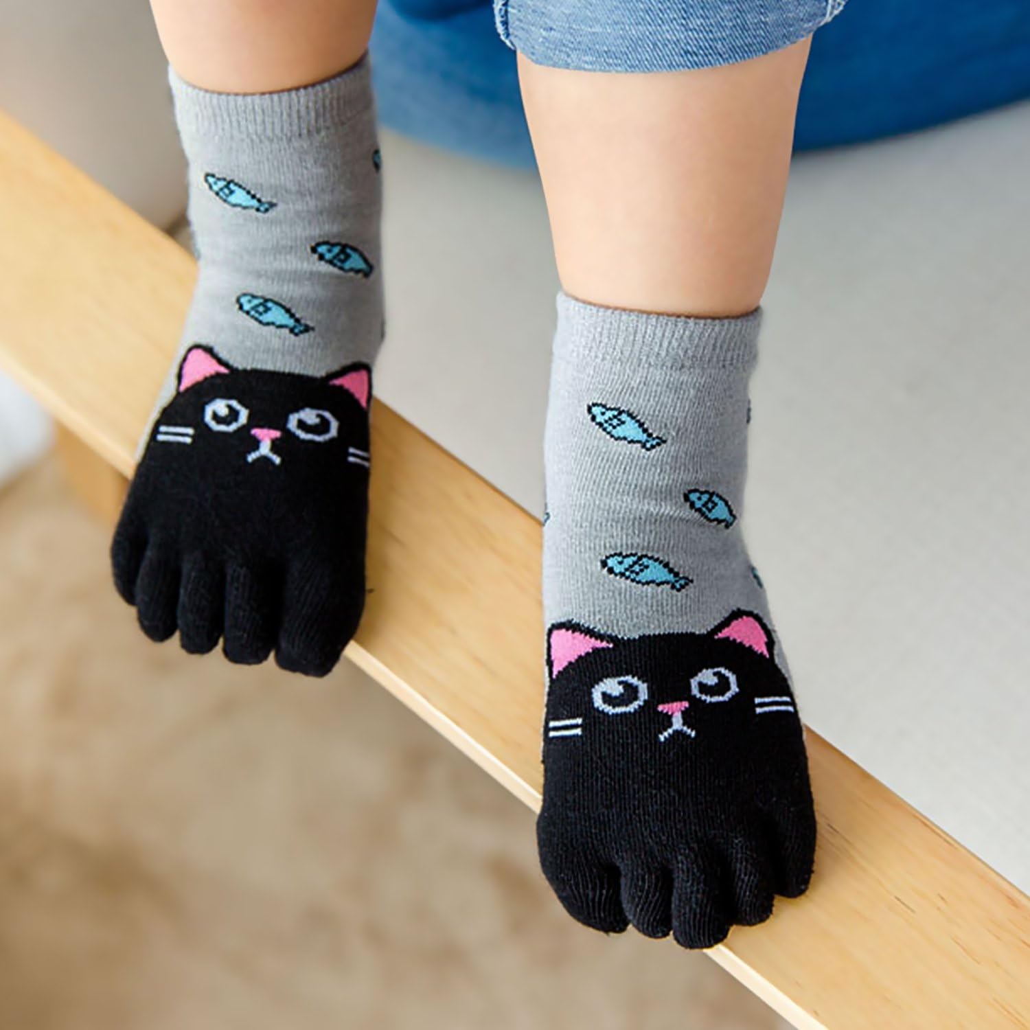 Thumbnail 4 de PUTUO Chaussettes à doigts Enfant 4 paires