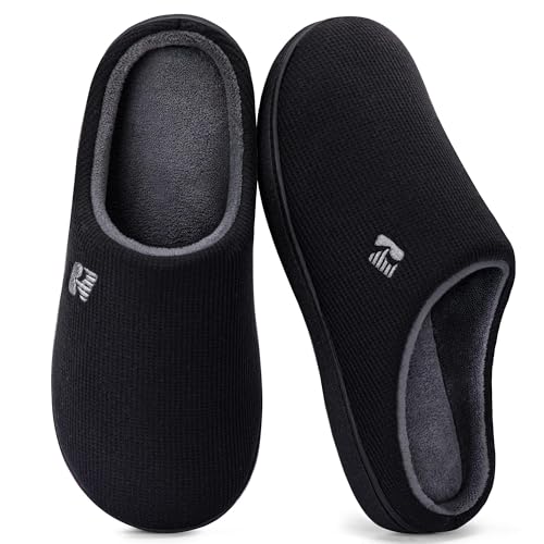 Detalle de RockDove Chausson en mousse à mémoire de forme pour homme — 42/43 EU, Noir/Gris