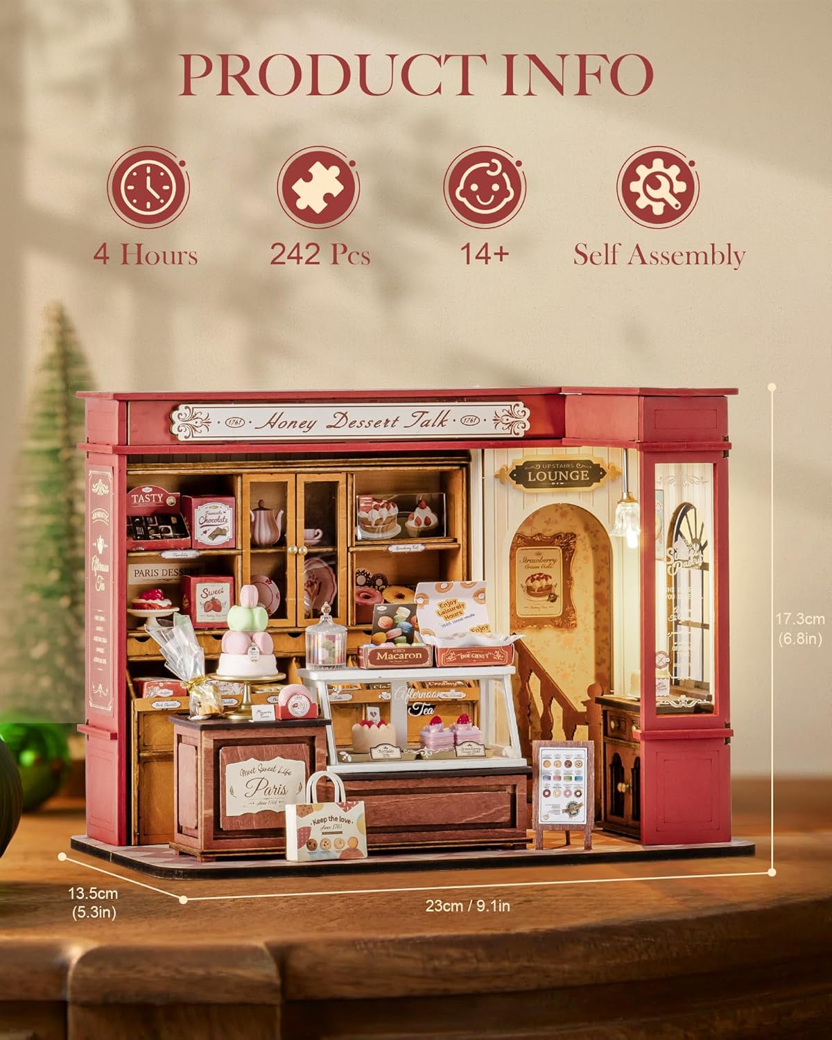 Detalle 2 de Rolife Miniature Kit Conversation Dessert au Miel 4h