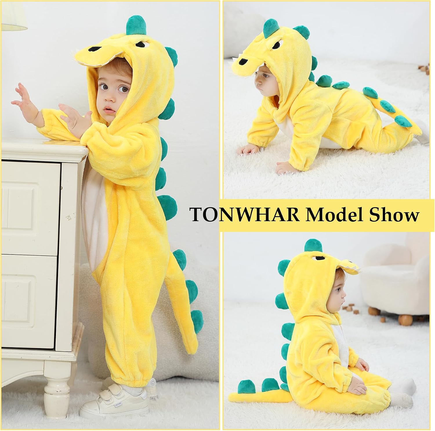 Detalle de Toddler Dinosaur Costume in Polyester Flannel