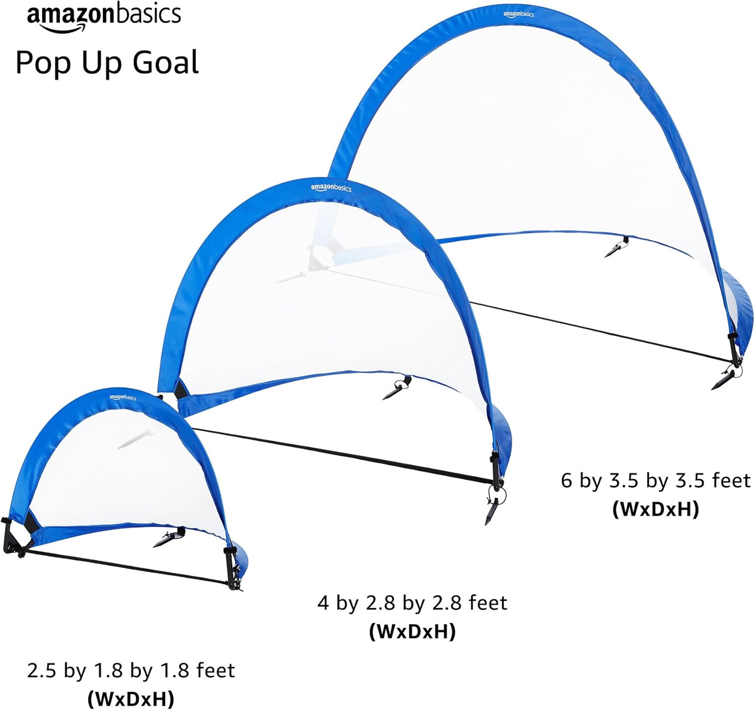 Detalle 2 de Amazon Basics Portable 2.5-Foot Soccer Goals (Set of 2) for Backyard Training