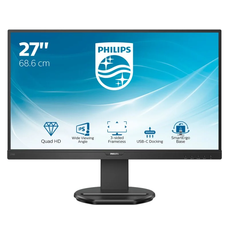 Detalle de Philips 276B9 27" LED IPS QuadHD 75Hz USB-C: versátil y cómodo para productividad