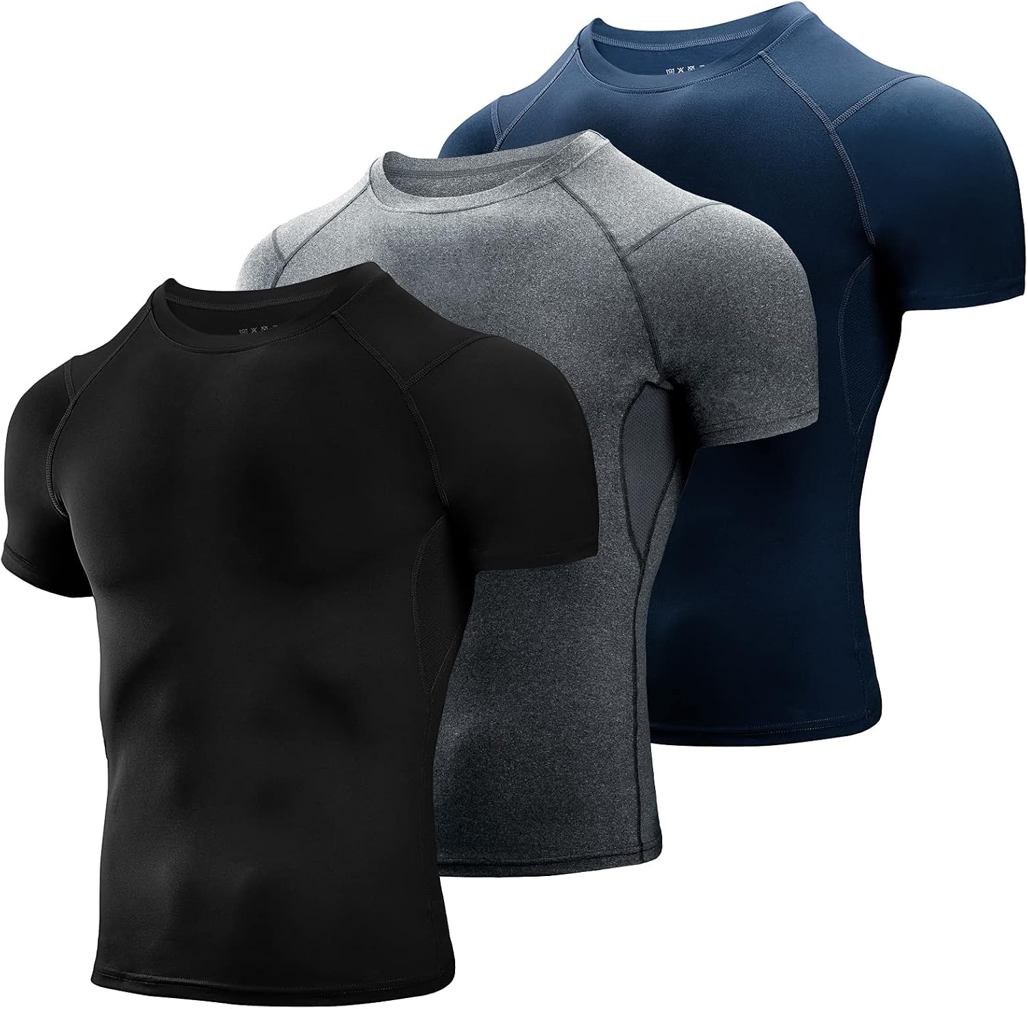 Detalle de Niksa Compression Top for Men — Short Sleeve Base Layer