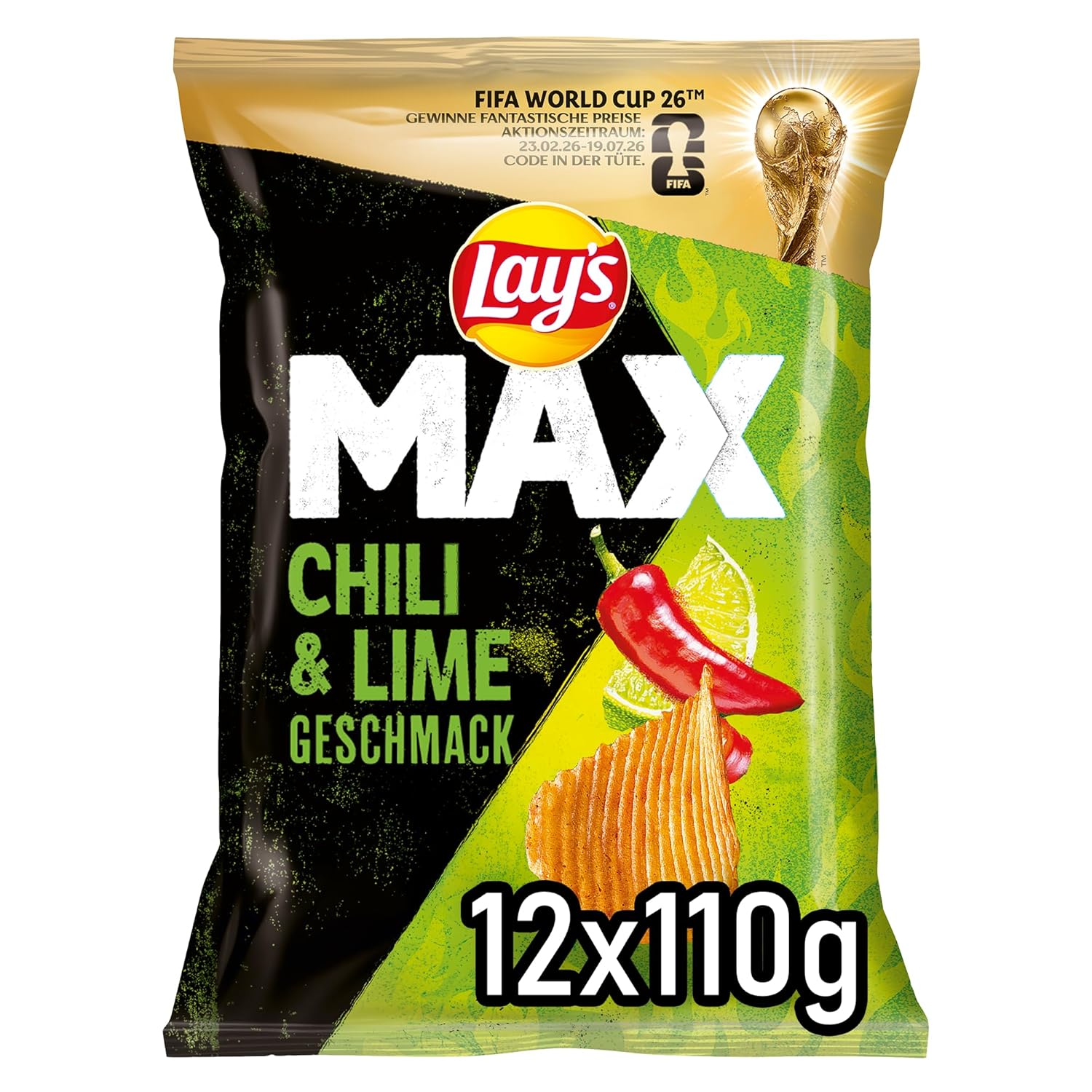 Lay's Max Chili & Lime 12×110 g 🥔