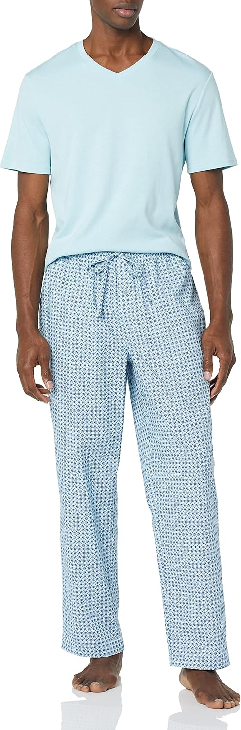 Thumbnail 5 de Amazon Essentials Men’s Cotton Poplin Pajama Set (Relaxed Fit) with T-Shirt