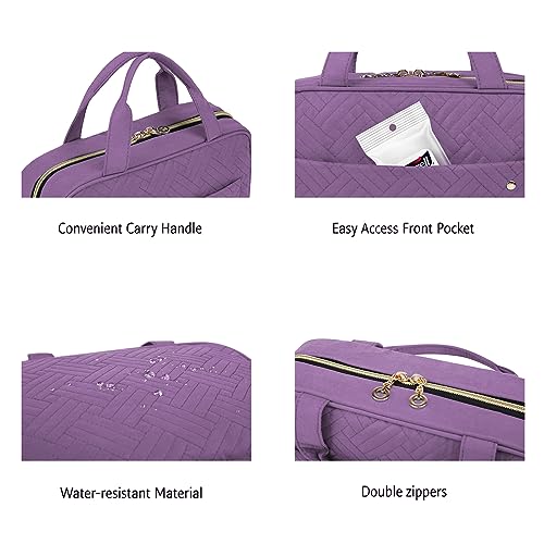 Detalle 2 de BAGSMART Large Hanging Toiletry Bag in Purple: A Practical Travel Cosmetic Case