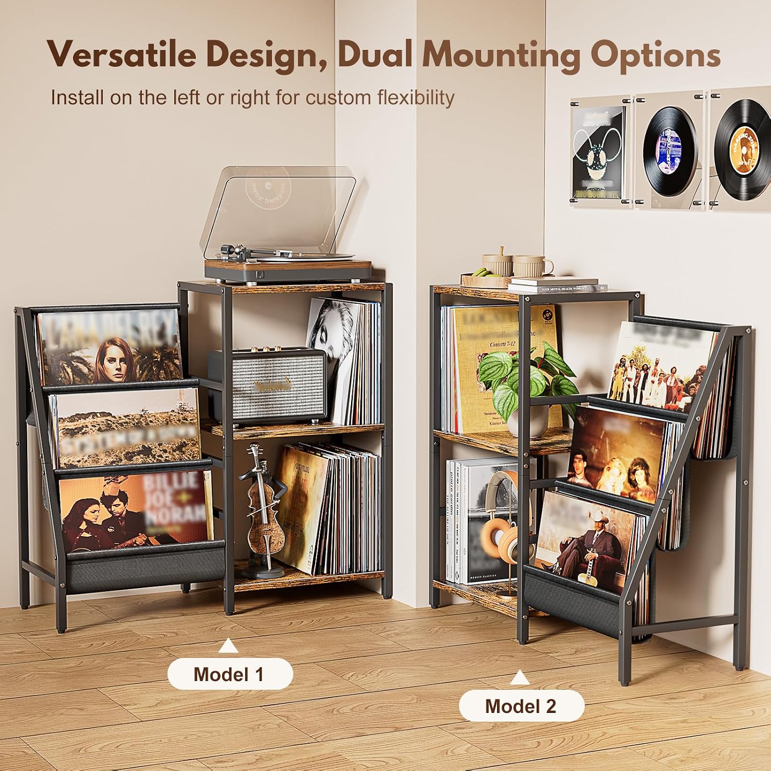 Thumbnail 6 de Bikoney End table-110401 platenspelermeubel met 3 niveaus voor vinyl