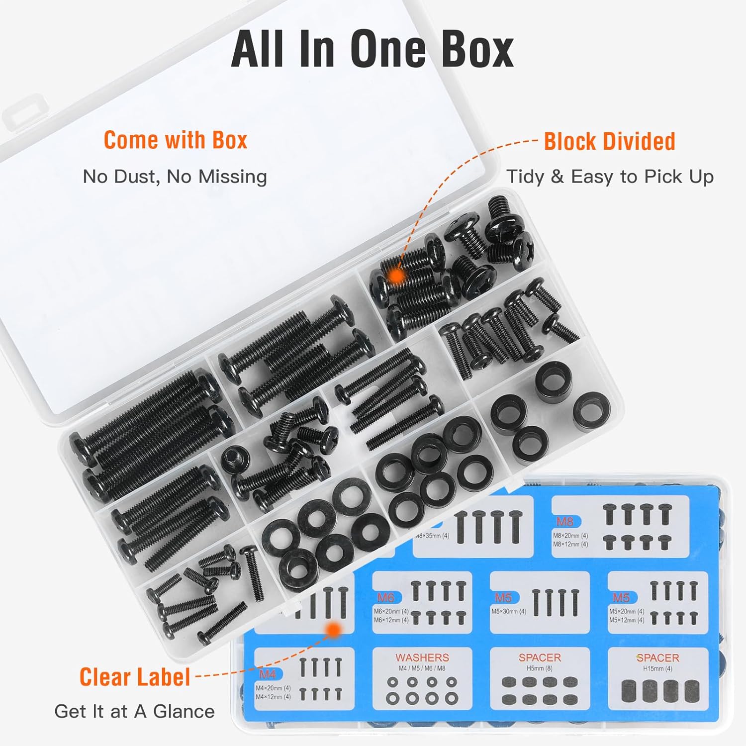 Detalle de ELIVED Universal VESA Schrauben Set für TV-Montage – Komplettes Hardware-Kit für die meisten TVs bis 80 Zoll