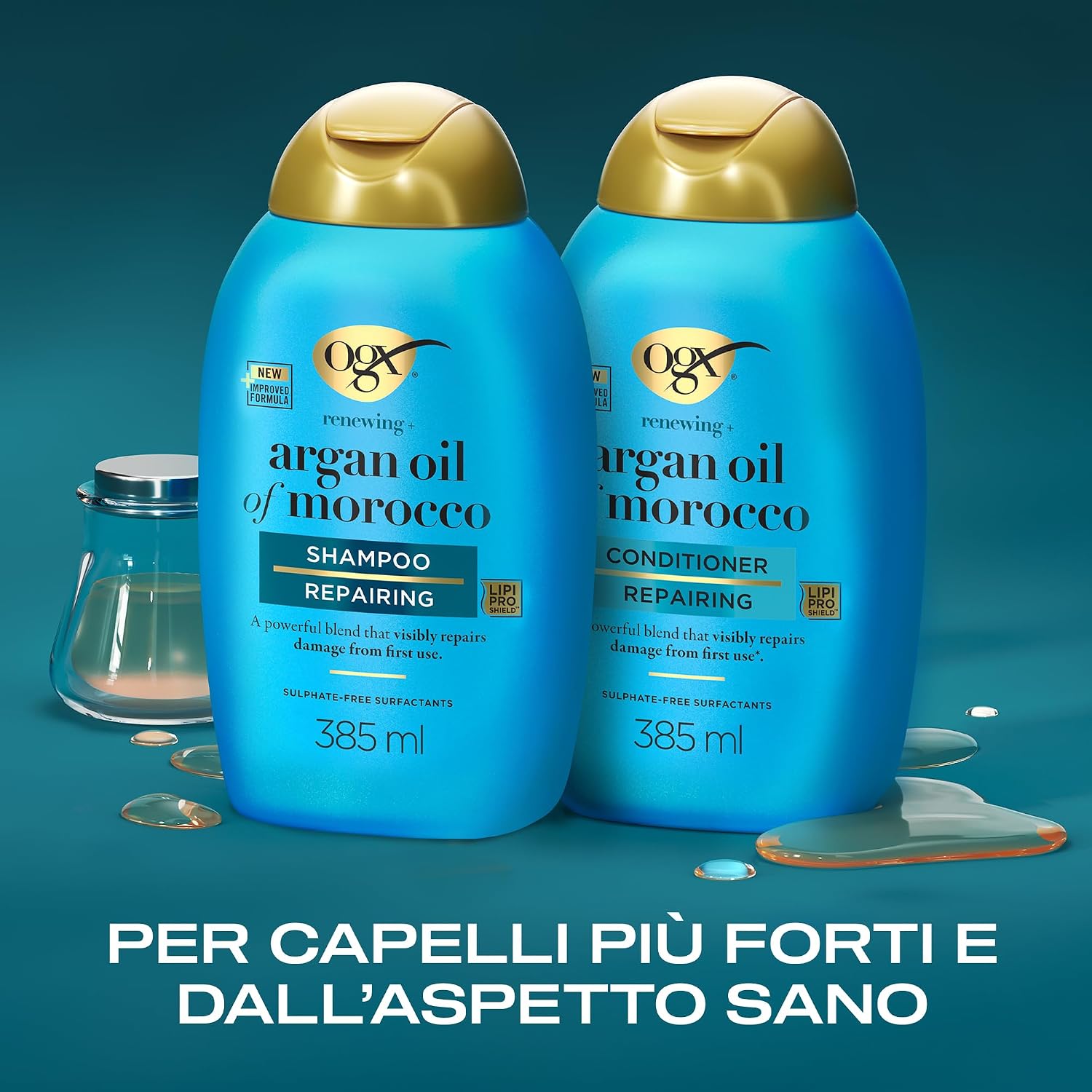 Detalle 2 de OGX Set Renewing + Argan Oil 2x385 ml 💇♀