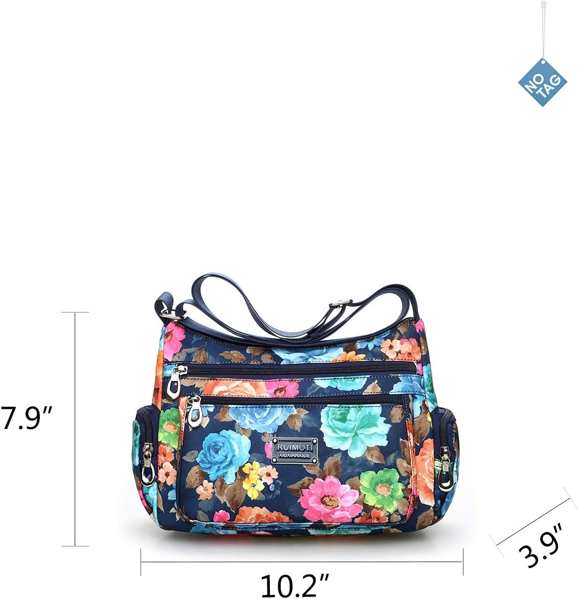 Detalle 2 de NOTAG Crossbody Bag for Women – Waterproof Nylon Multi-Pocket Messenger Bag