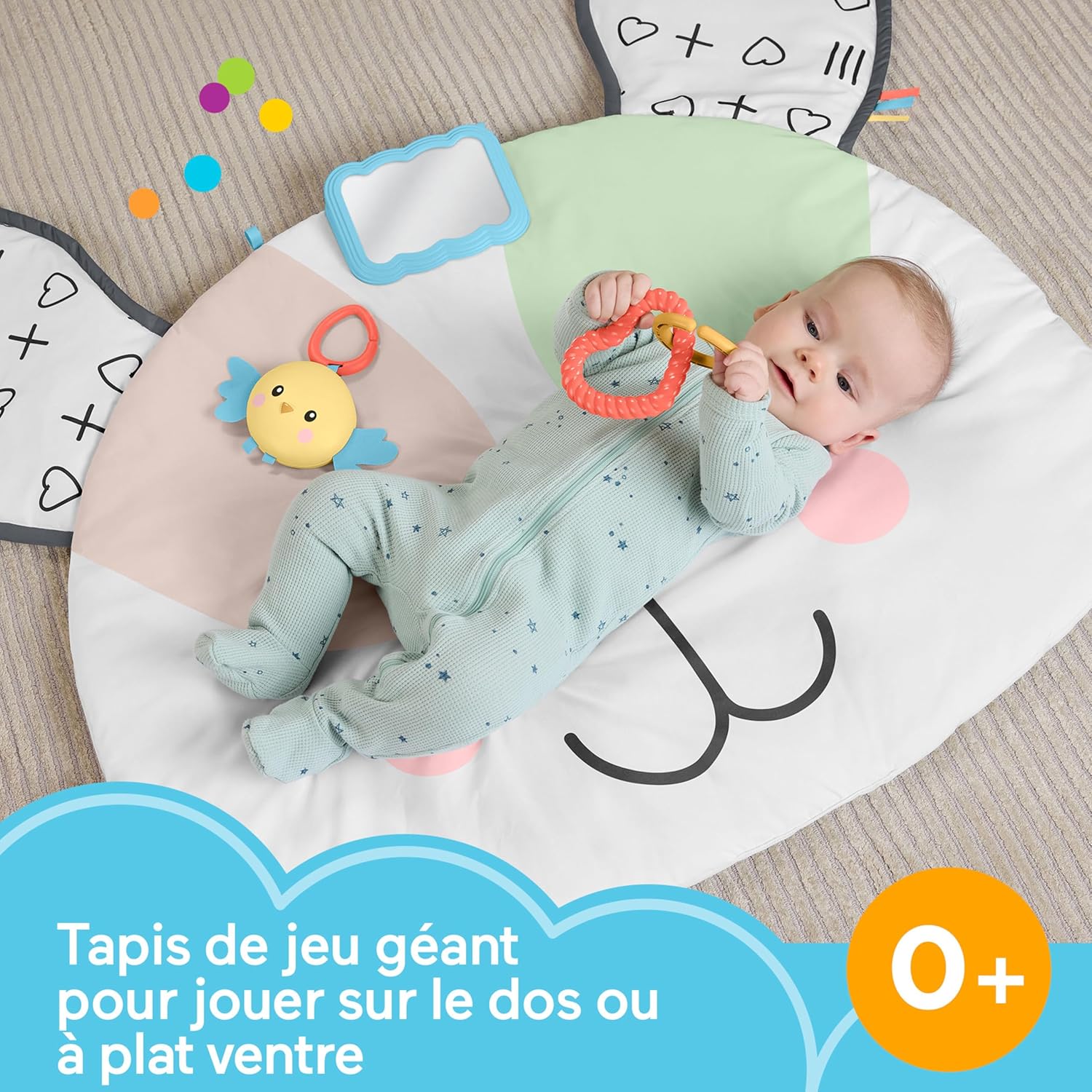 Thumbnail 1 de Fisher-Price Tapis de jeu Géant Chiot JMN73 (91 x 107 cm) pour bébés dès la naissance