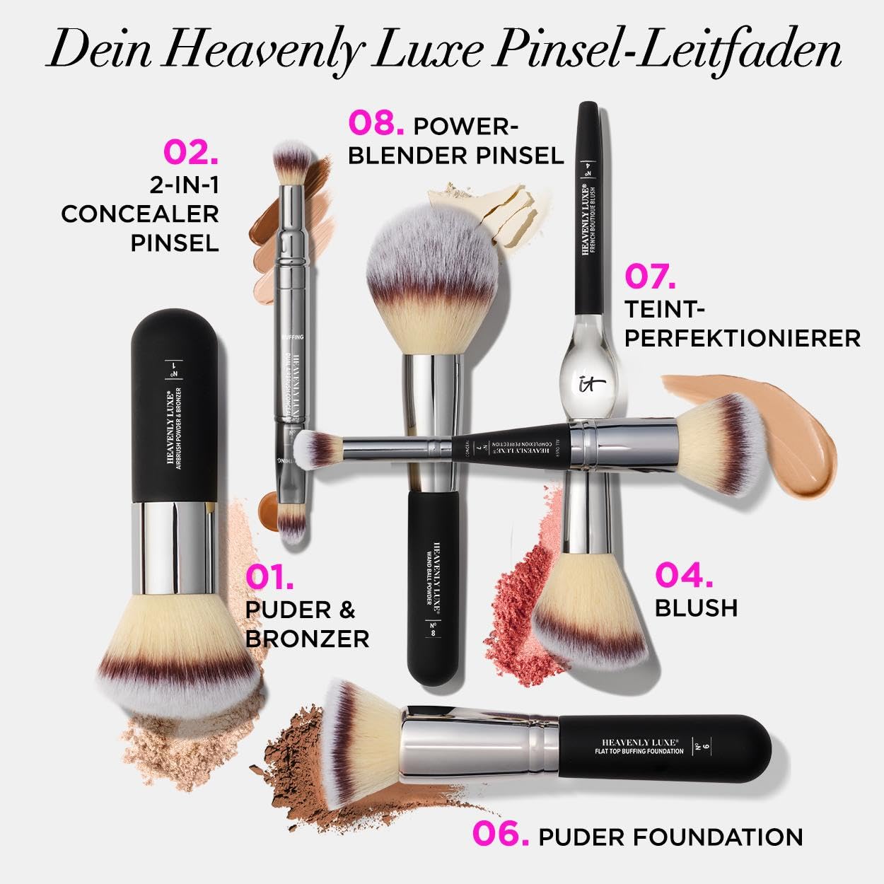 Thumbnail 5 de Heavenly Luxe Make-up Brush von IT Cosmetics – hygienischer, veganer Pinsel für ein Airbrush-Finish