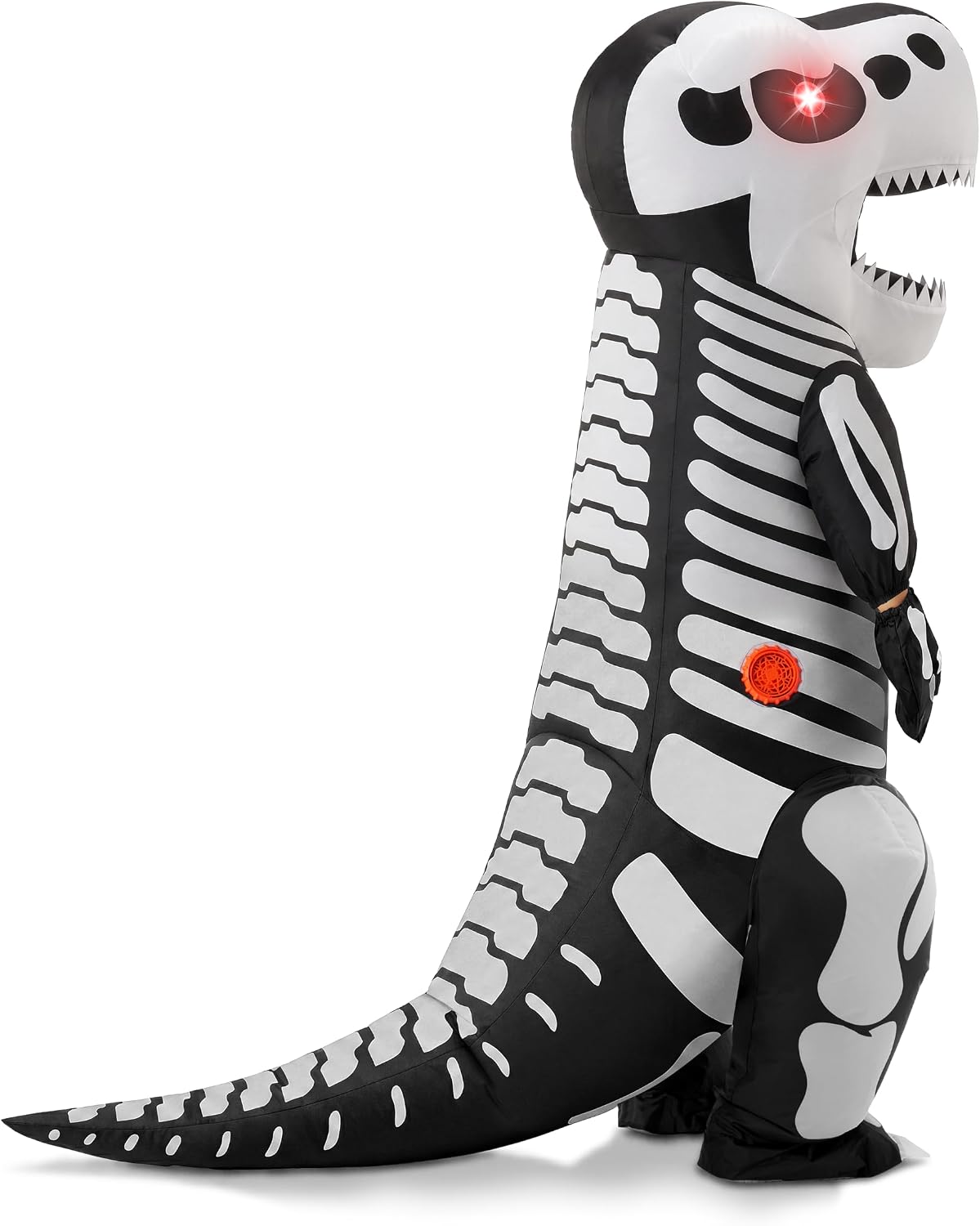 Detalle 1 de Spooktacular Creations Kids Skeleton Dinosaur Inflatable Costume with LED Eyes