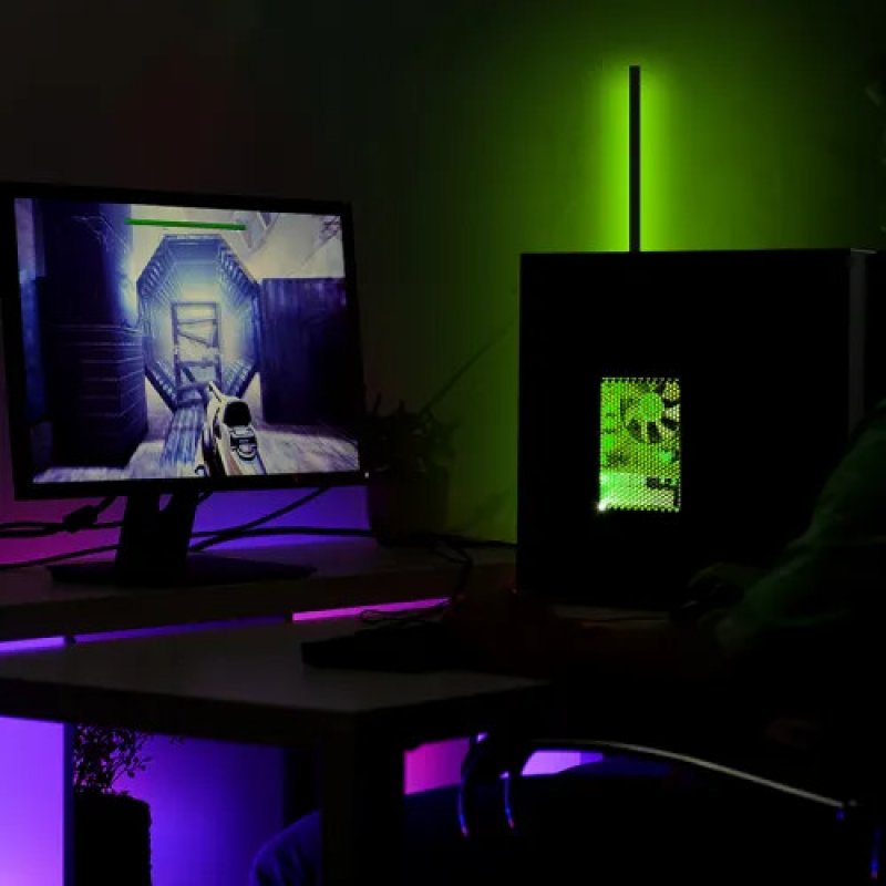 Detalle de Newskill Atmosphere: Lámpara de Pie Regulable con Luz Ambiental RGB
