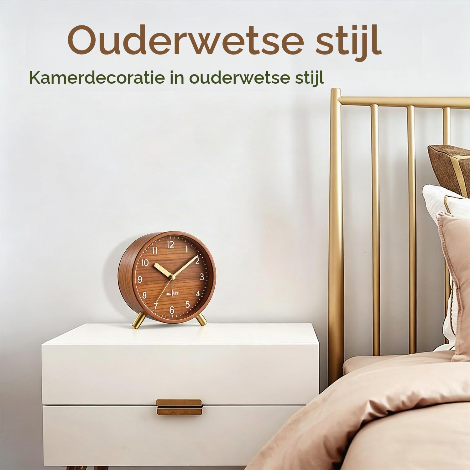 Detalle de Azxb Azxb-alarm clock analoge wekker met stille werking en nachtlampje