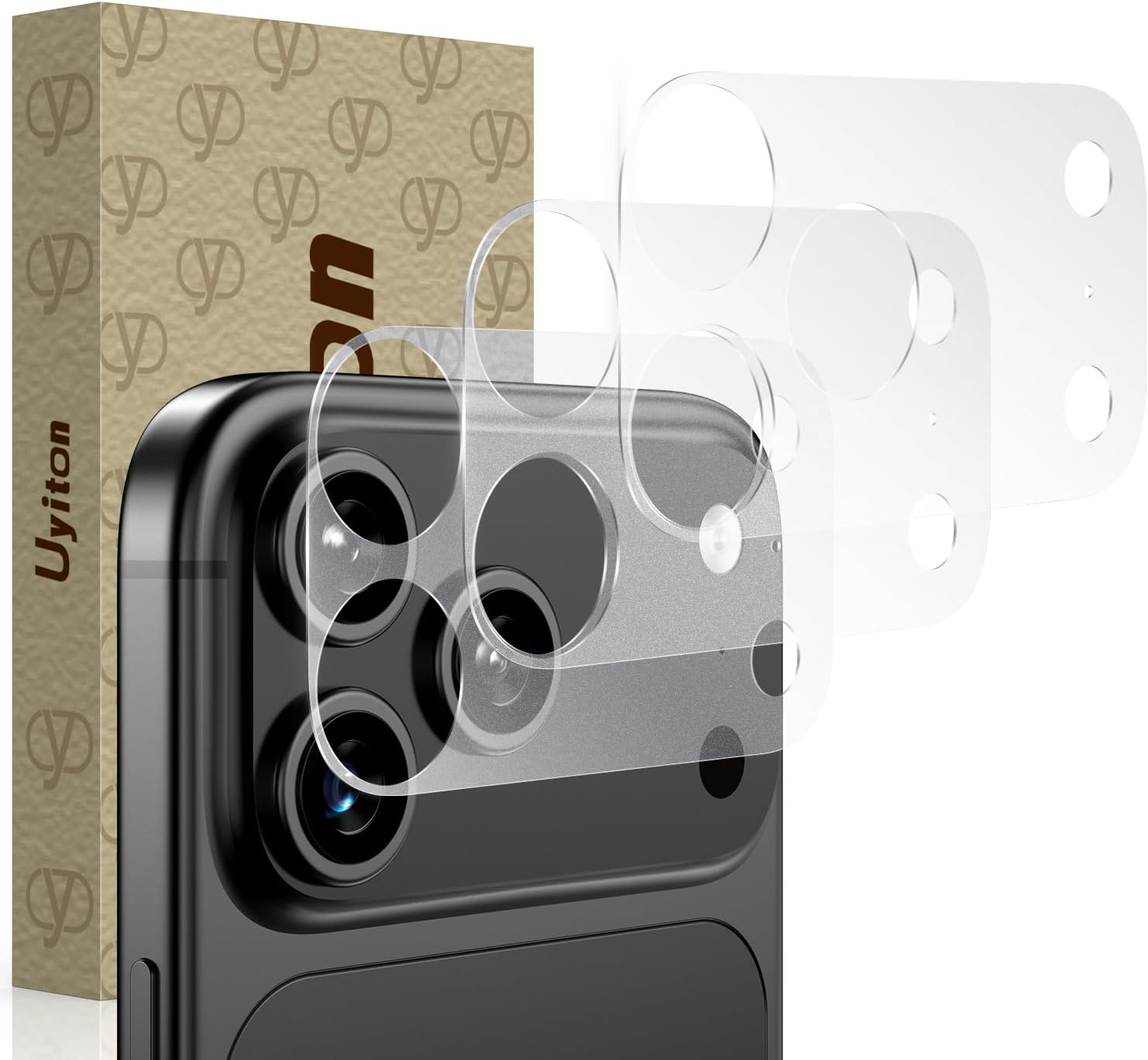 Detalle de Uyiton iPhone 18 Pro Max Camera Plateau Protector, 3-Pack Matte PET Film