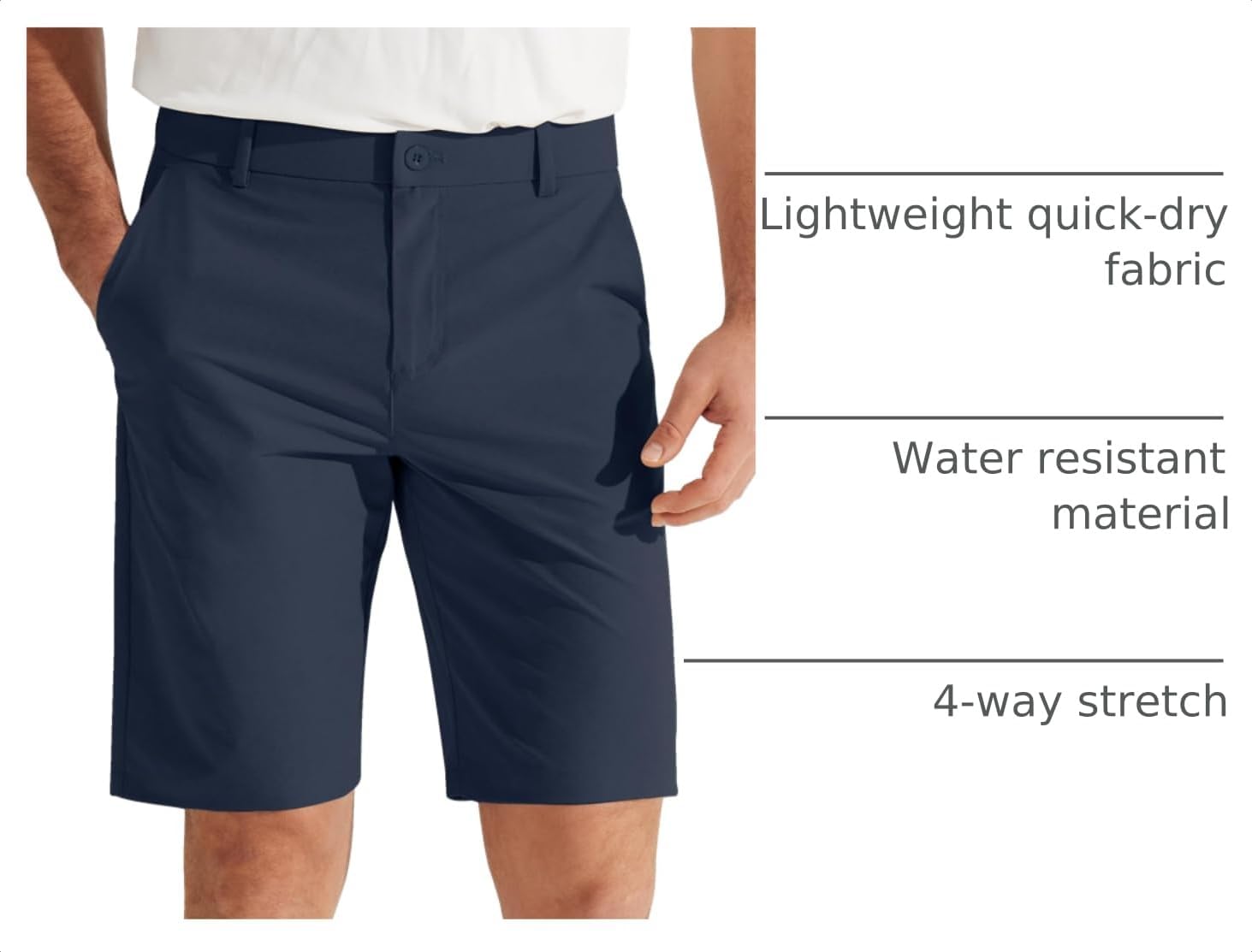 Detalle de Libin Men's Golf Shorts 7"/9" with 4-Way Stretch, Quick-Dry Fabric