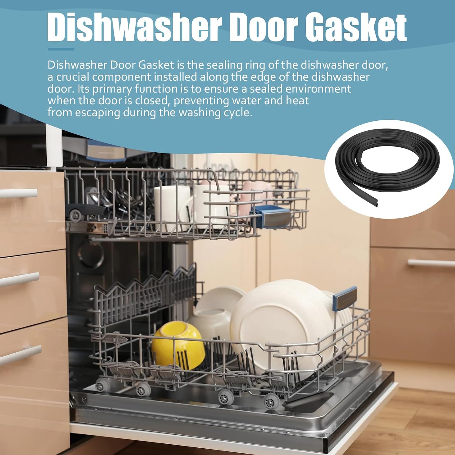Detalle 2 de W10524469 Dishwasher Door Seal Replacement