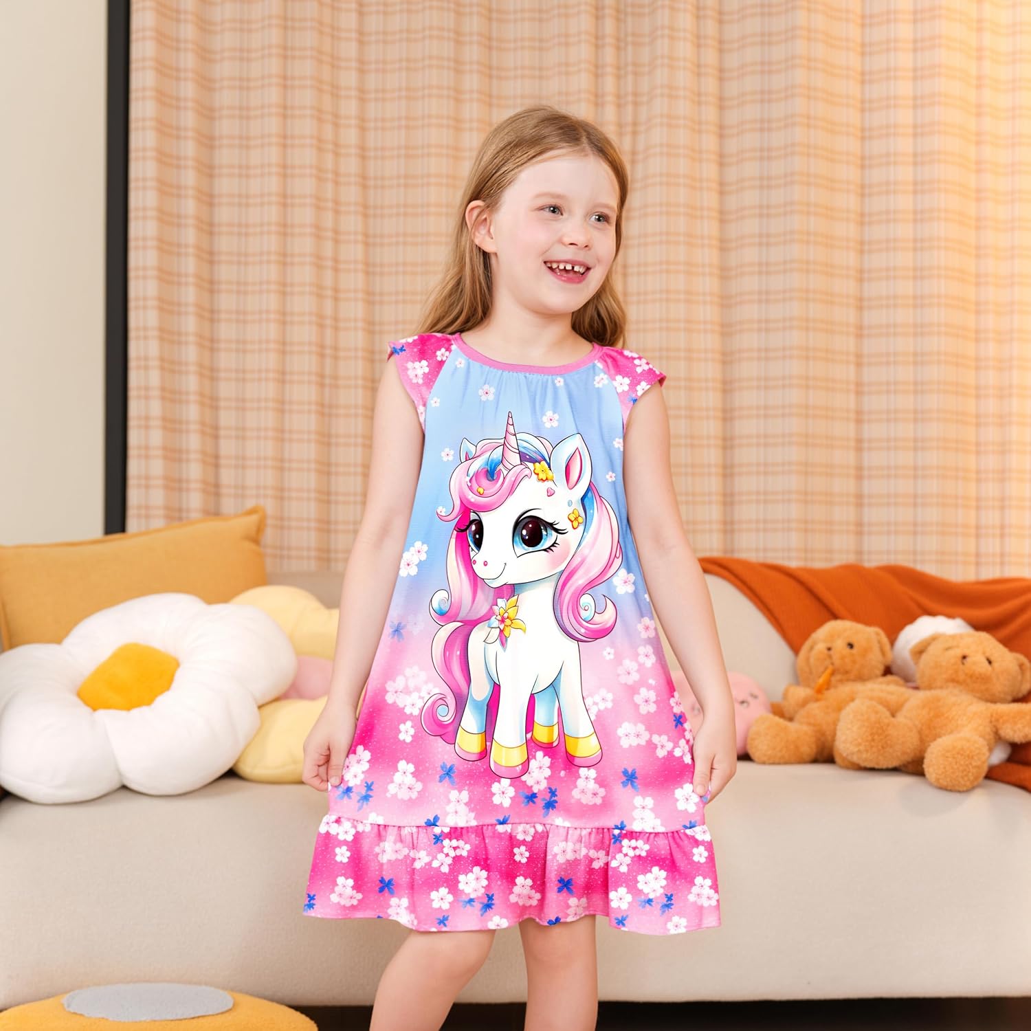 Detalle de LQSZ Girls' Nightgown 3-10Y