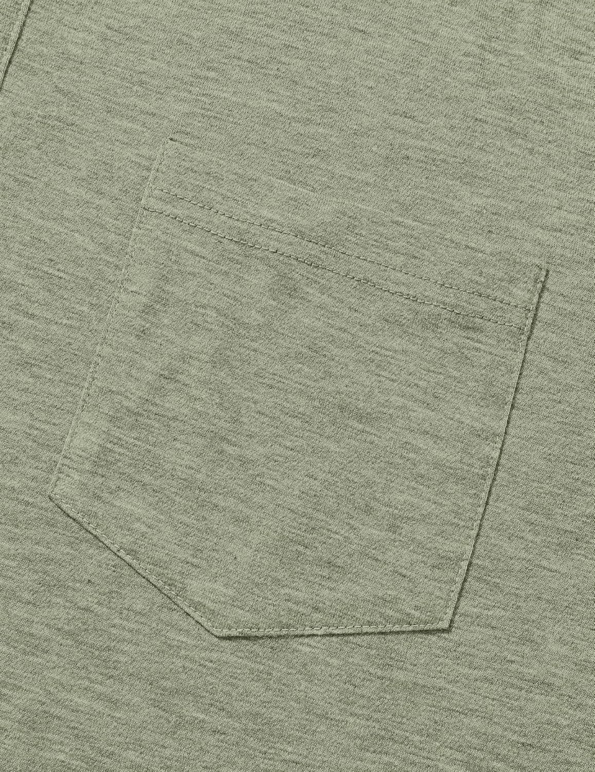 Detalle de TARAINYA Polo Uomo Cotone Maniche Corte con Tasca – Polo estiva