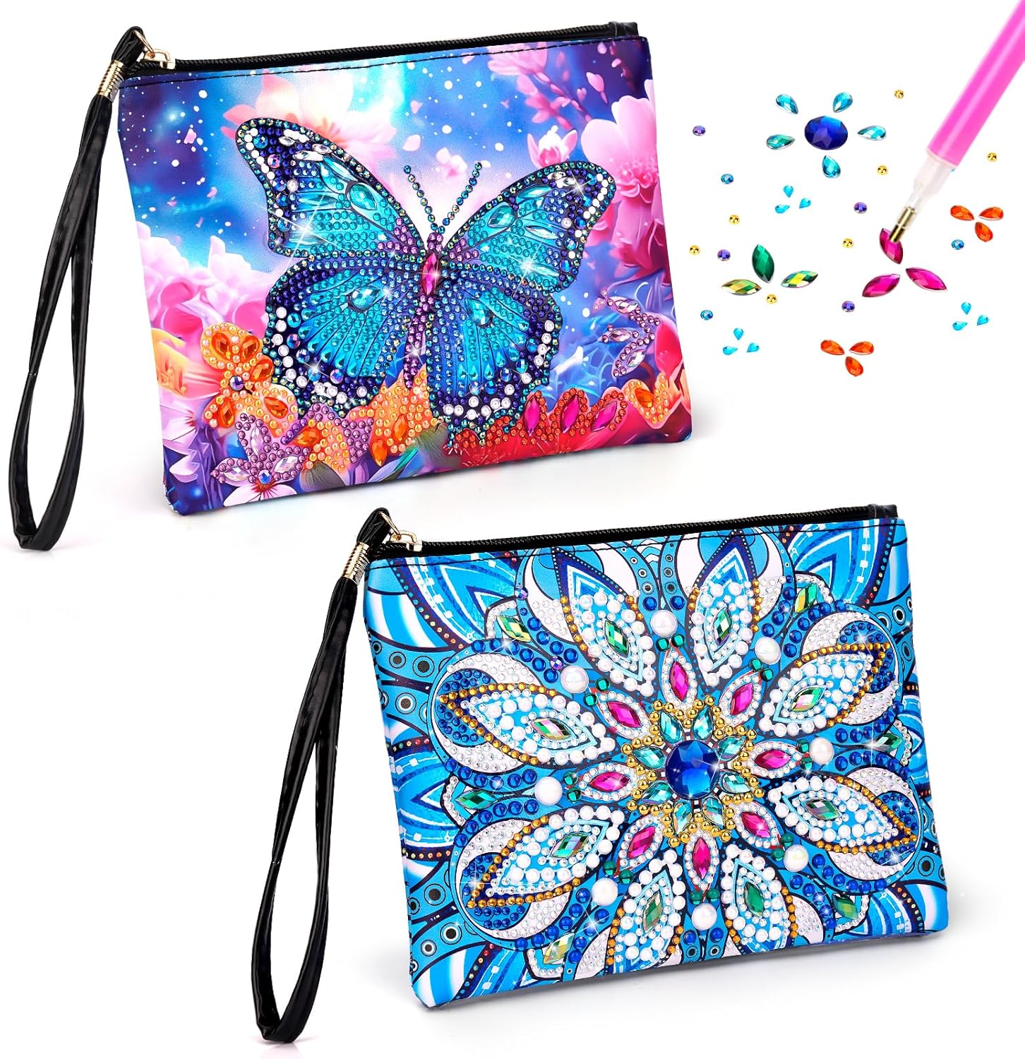 Detalle de Flnlano Diamond Art Handbags Kit for Kids (Ages 6-15) – Creative Craft Gift for Girls 8-12