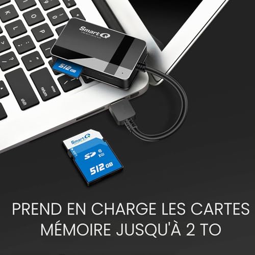 Detalle de SmartQ C368: Lecteur de cartes USB 3.0 quatre-en-un, Plug N Play
