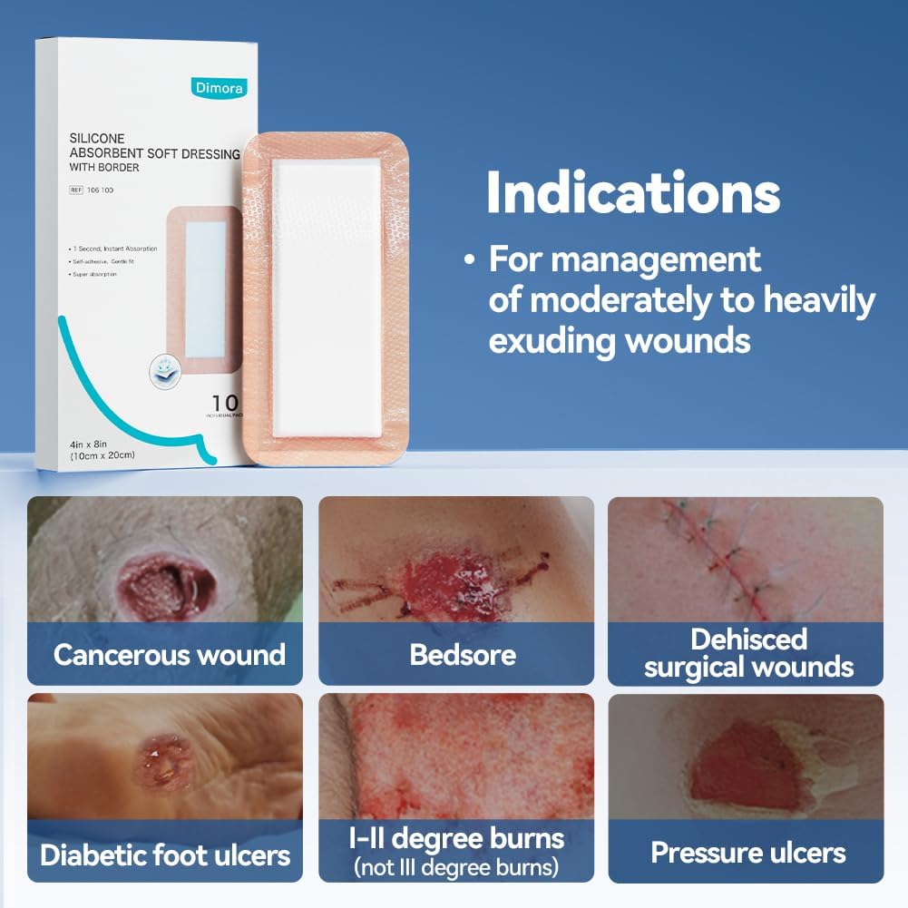 Thumbnail 6 de Dimora Silicone Ultra Absorbent Dressing Pads 4x8