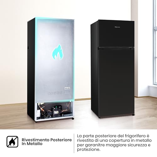 Thumbnail 7 de Hisense RT267D4ABE frigorifero doppia porta da 206 L nero con porte reversibili