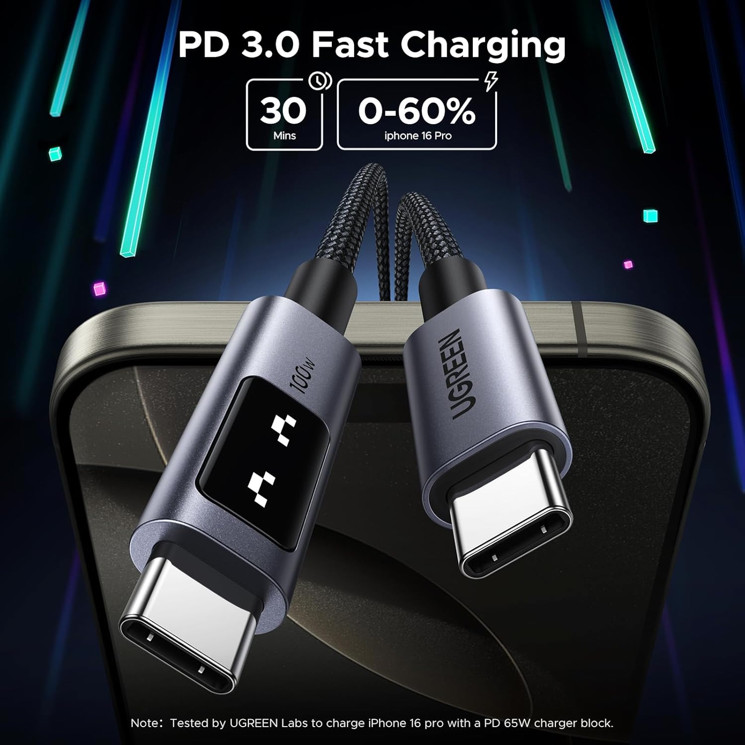 Thumbnail 2 de UGREEN Uno USB C Cable 100W 🔌