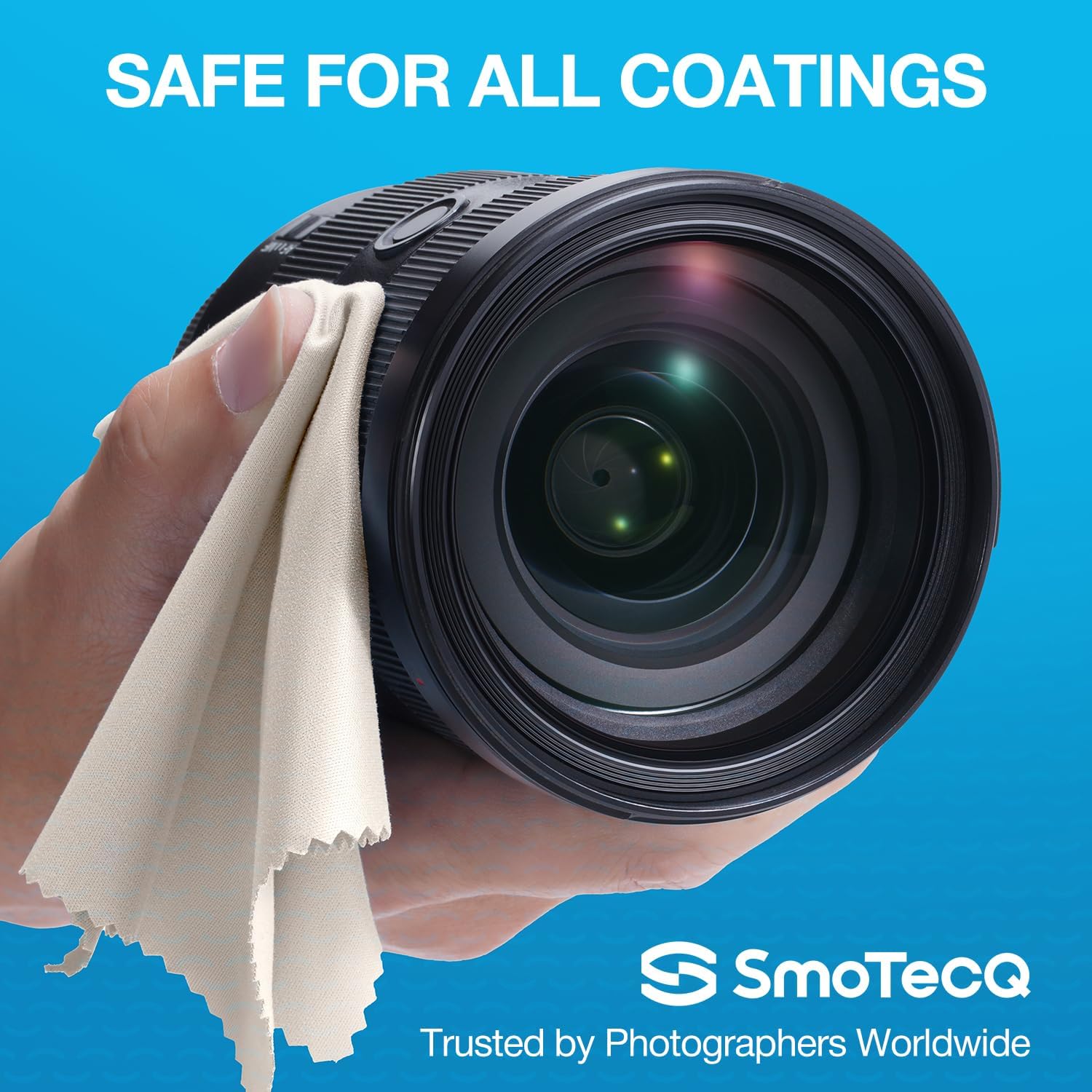 Detalle de SmoTecQ 32 Pack Microfiber Cleaning Cloths for Glasses: Premium Optical Lens Cleaner, Reusable & Scratch-Free