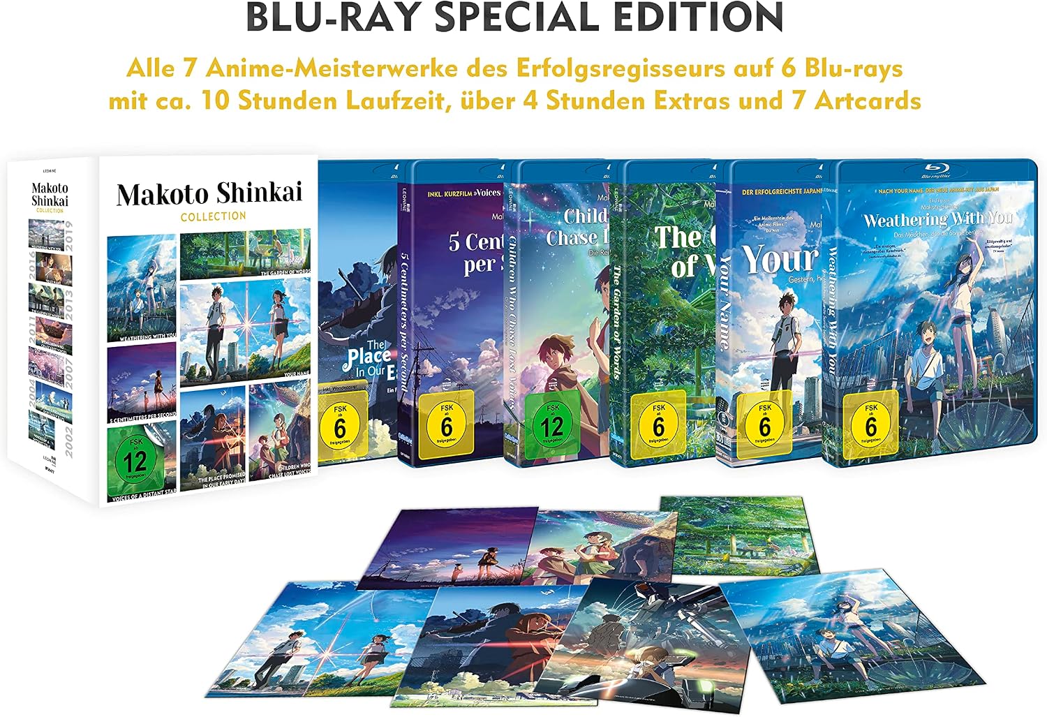Detalle 1 de Makoto Shinkai Collection Amazon Special Edition Blu-ray: 7 films and extras