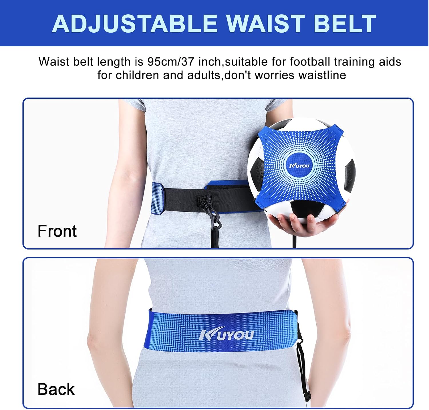 Detalle 2 de KYOU Football Kick Trainer belt, fits Size 3-5