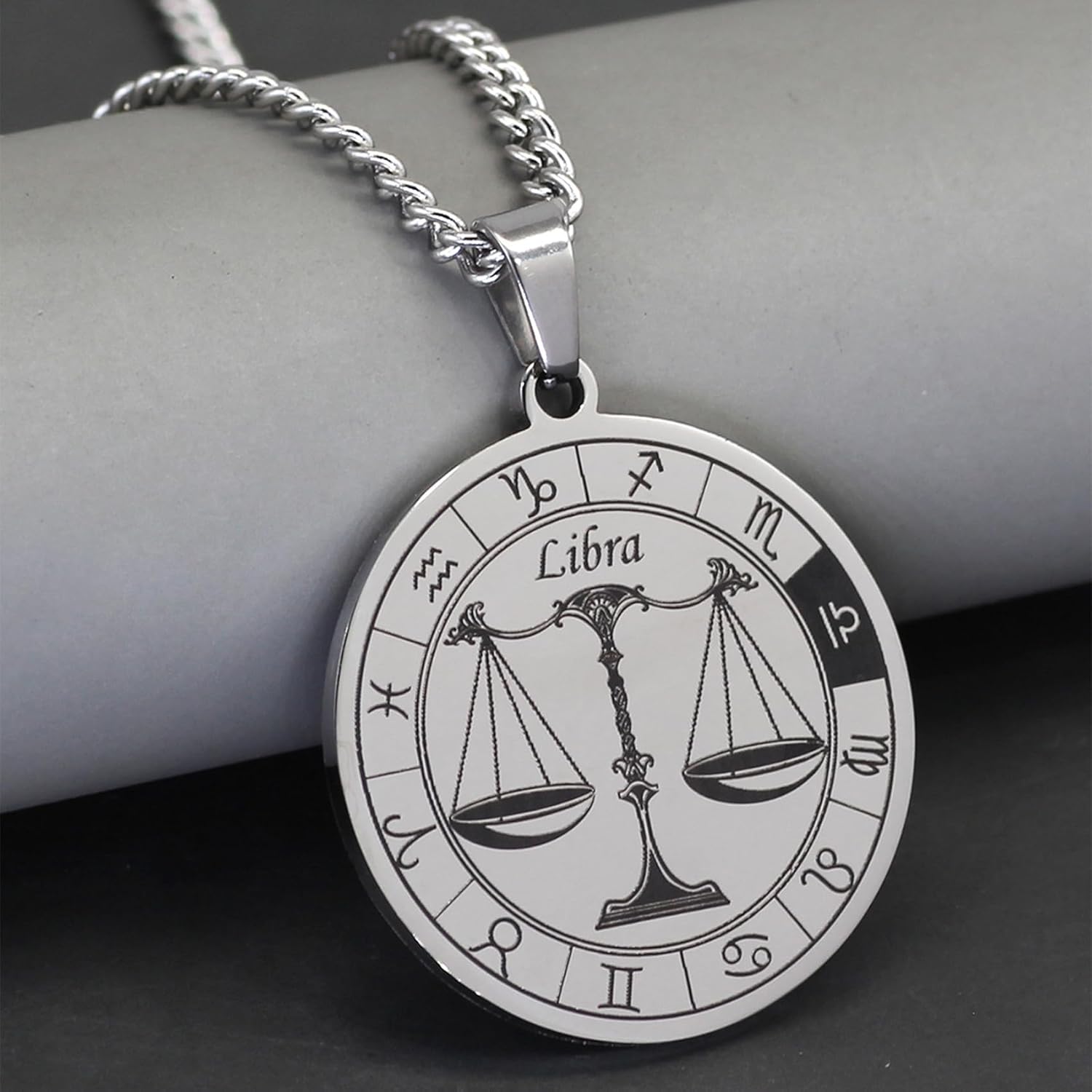 Thumbnail 3 de Sternzeichen-Schmuck-Set für Herren von Caimeytie: Halskette aus Edelstahl + Armband mit Perlen
