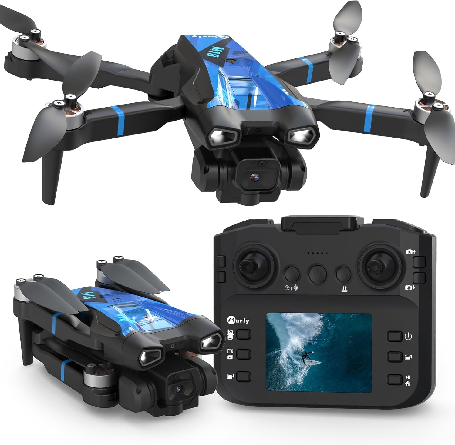 Morlyrctooy M18LCD Drone pieghevole con fotocamera 4K