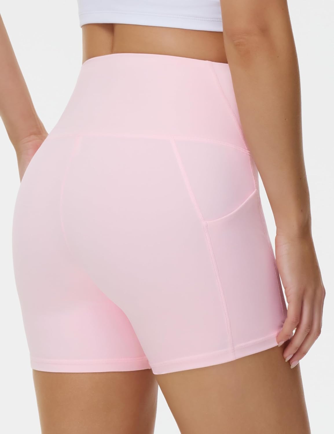 Thumbnail 1 de THE GYM PEOPLE Women's 5'' High Waist Cycling Shorts with Pockets