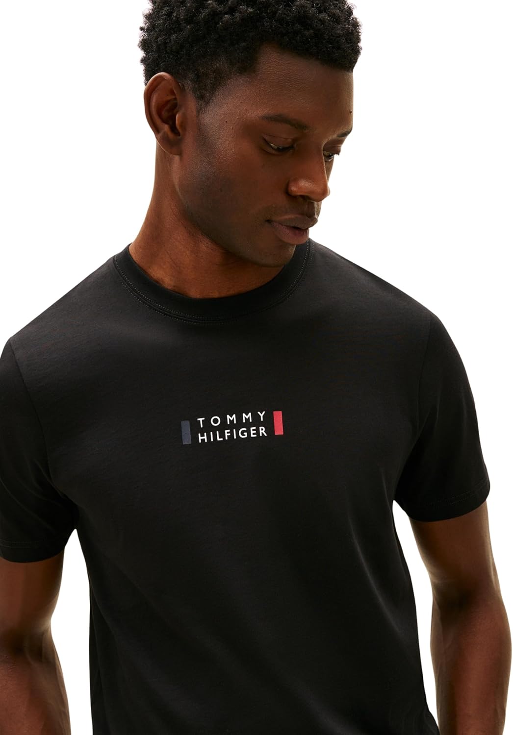 Detalle de Tommy Hilfiger Herren Brand Love Small Center Tee Mw0mw41453 S/S T-Shirt (1er Pack)