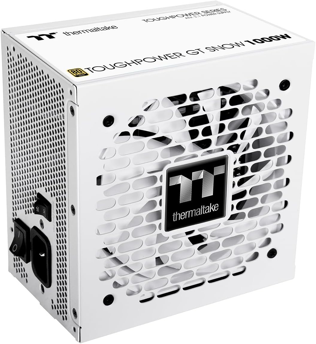 Detalle de Thermaltake Toughpower GT 850W: alimentazione ATX 3.1 PCIe 5.1, modulare e silenziosa (Snow)
