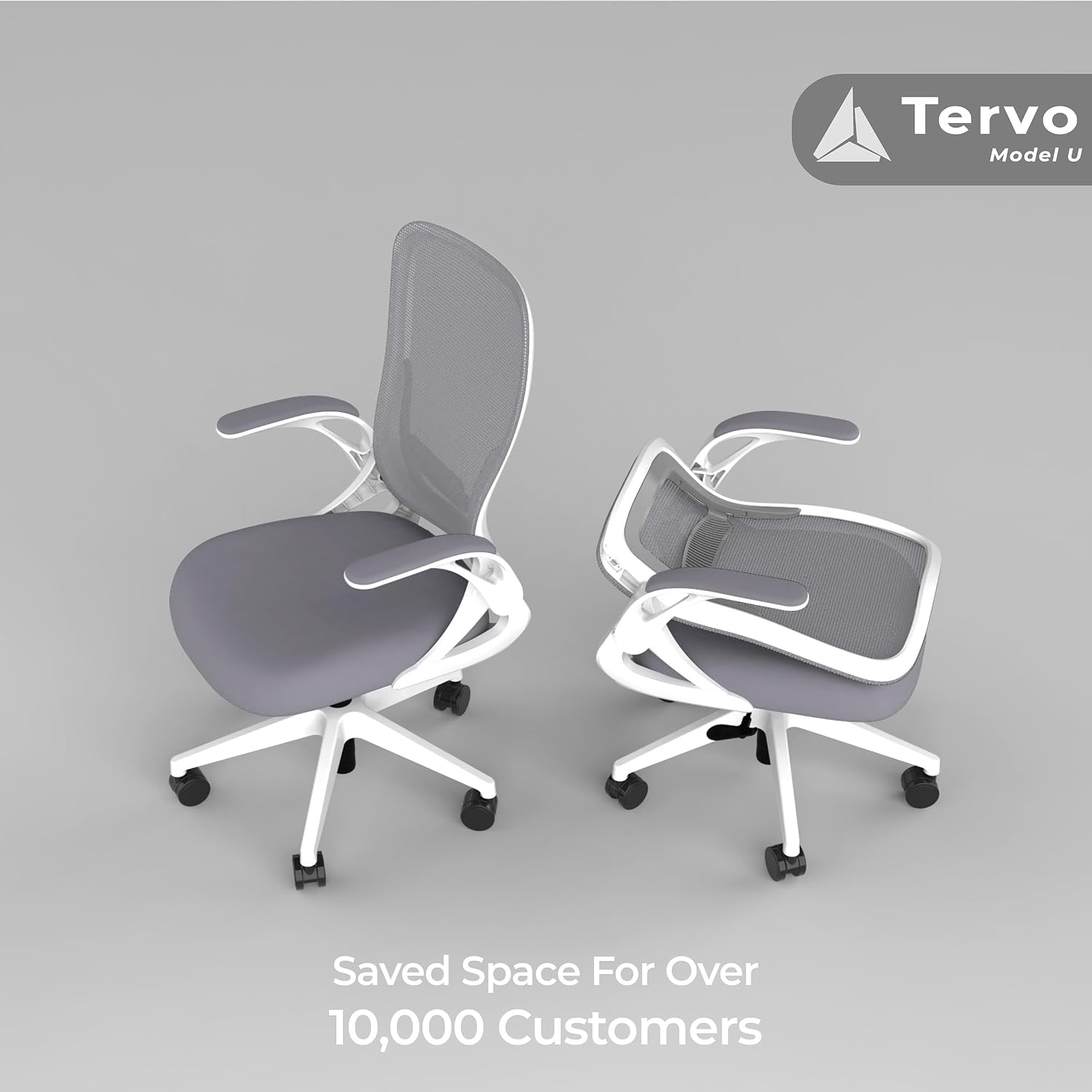 Thumbnail 6 de Tervo Model U Foldable Office Chair: Compact, Ergonomic Seating for Small Spaces