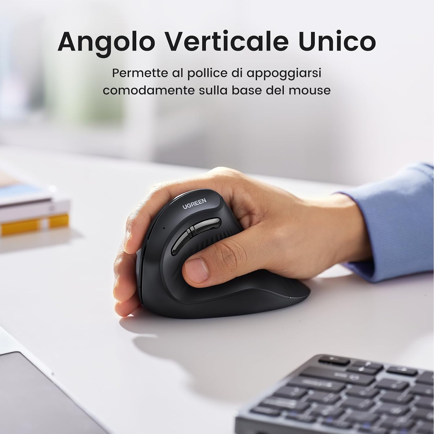 Thumbnail 1 de UGREEN Bluetooth Mouse Verticale Ergonomico 4000 DPI