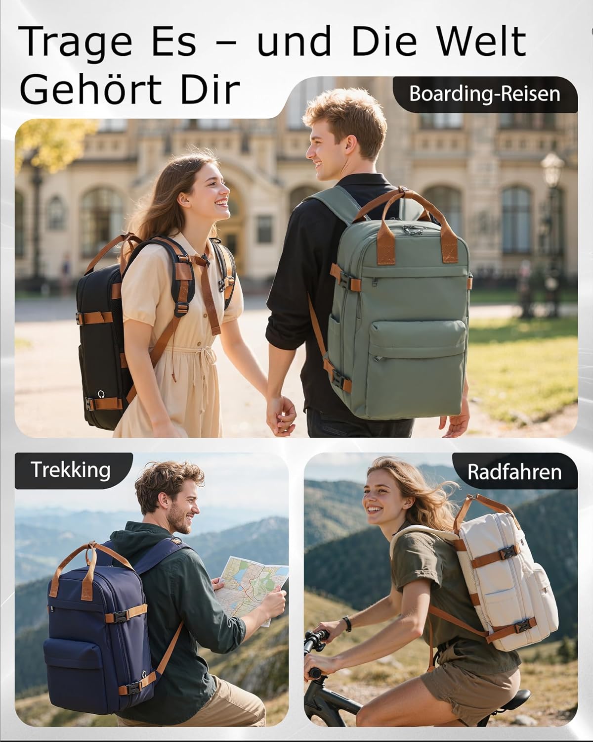 Thumbnail 6 de COOLIFE Vakuum Rucksack Handgepäck 45x36x20 cm – kompakter Begleiter für Flugreisen