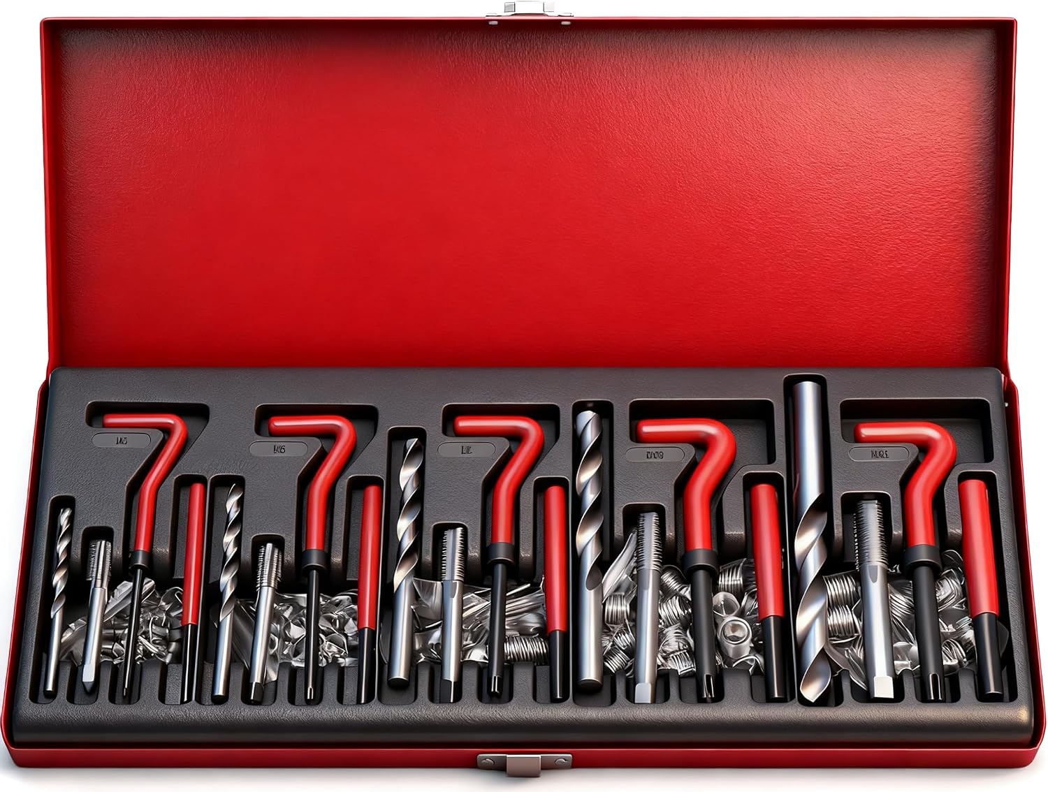 Detalle de Metric Helicoil Thread Repair Kit 131-Piece