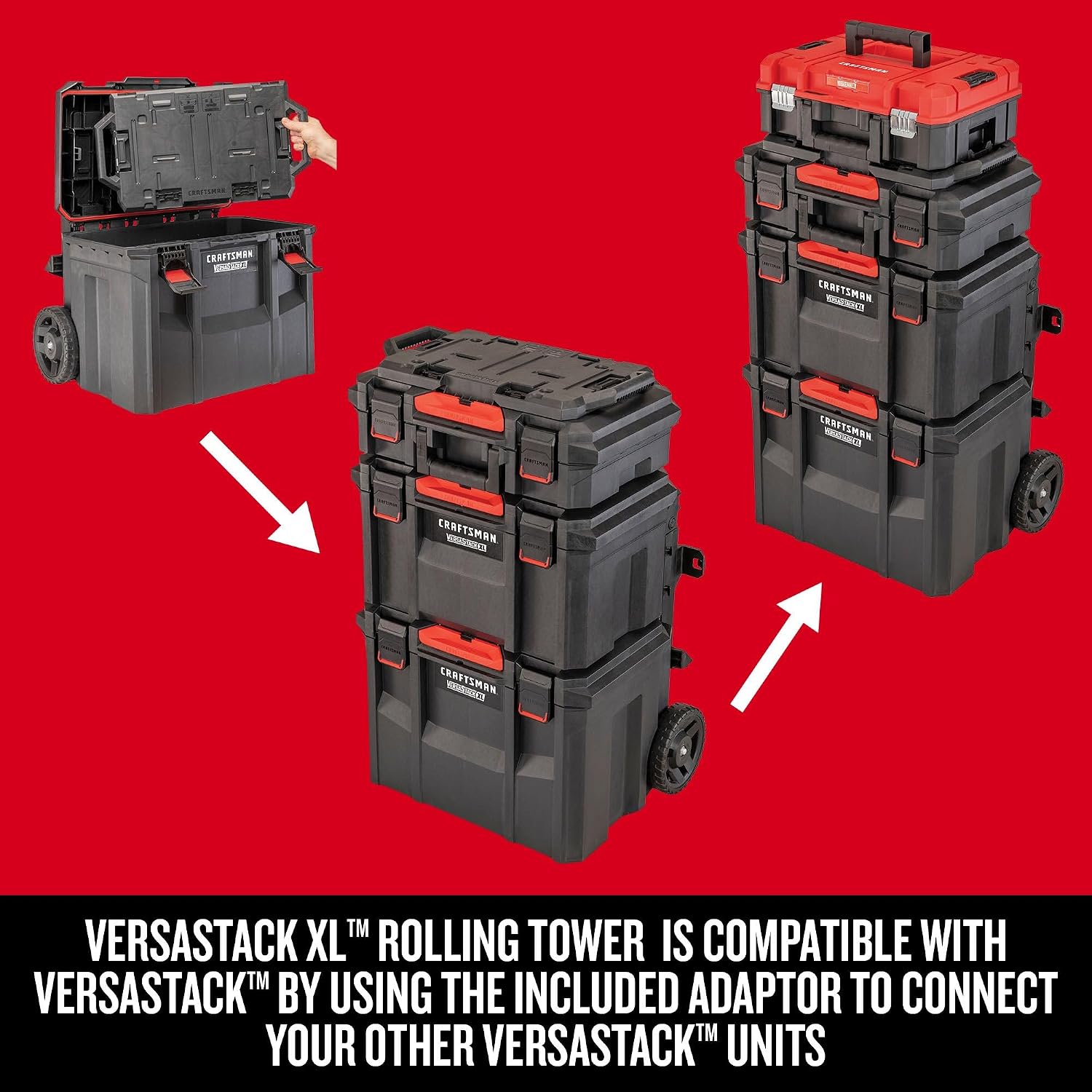 Detalle de CRAFTSMAN CMST60420 VERSASTACK XL Rolling Tool Storage System, 4-Piece